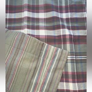 Nobility Farmhouse Standard Pillow Sham Red Green Plaid EUC